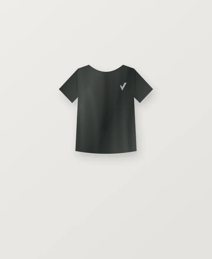 Pace Cropped Tank in Graphite, original studio illustration